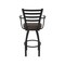 Holland Bar Stool Co Jackie with Arms 25 in. Swivel Counter Stool with Black Wrinkle Finish and Rein Coffee Seat 415 - alternate 8